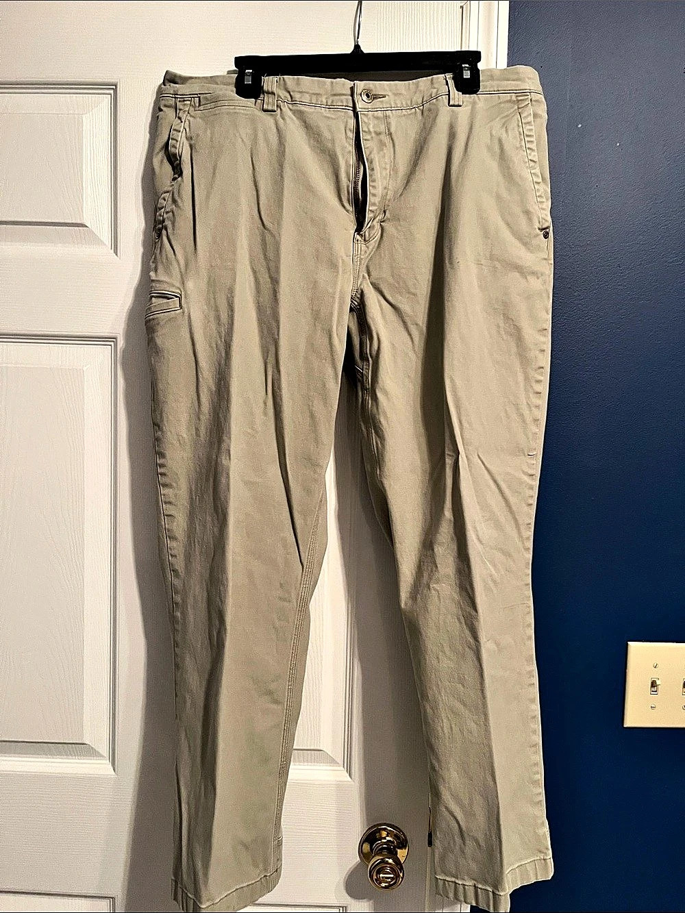 Duluth Trading Flex Ballroom Khakis Relaxed Fit Tan Waist 38x30